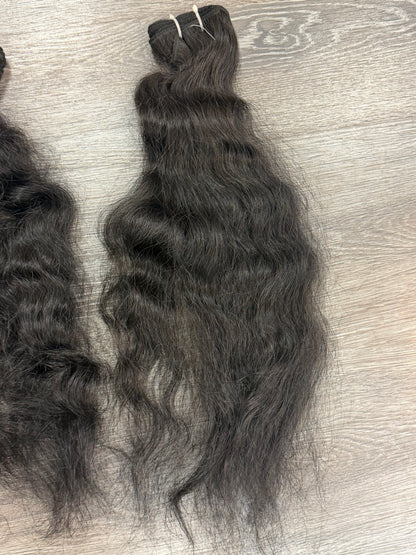 22” Raw Indian Wavy Human Hair Bundle (SALE)