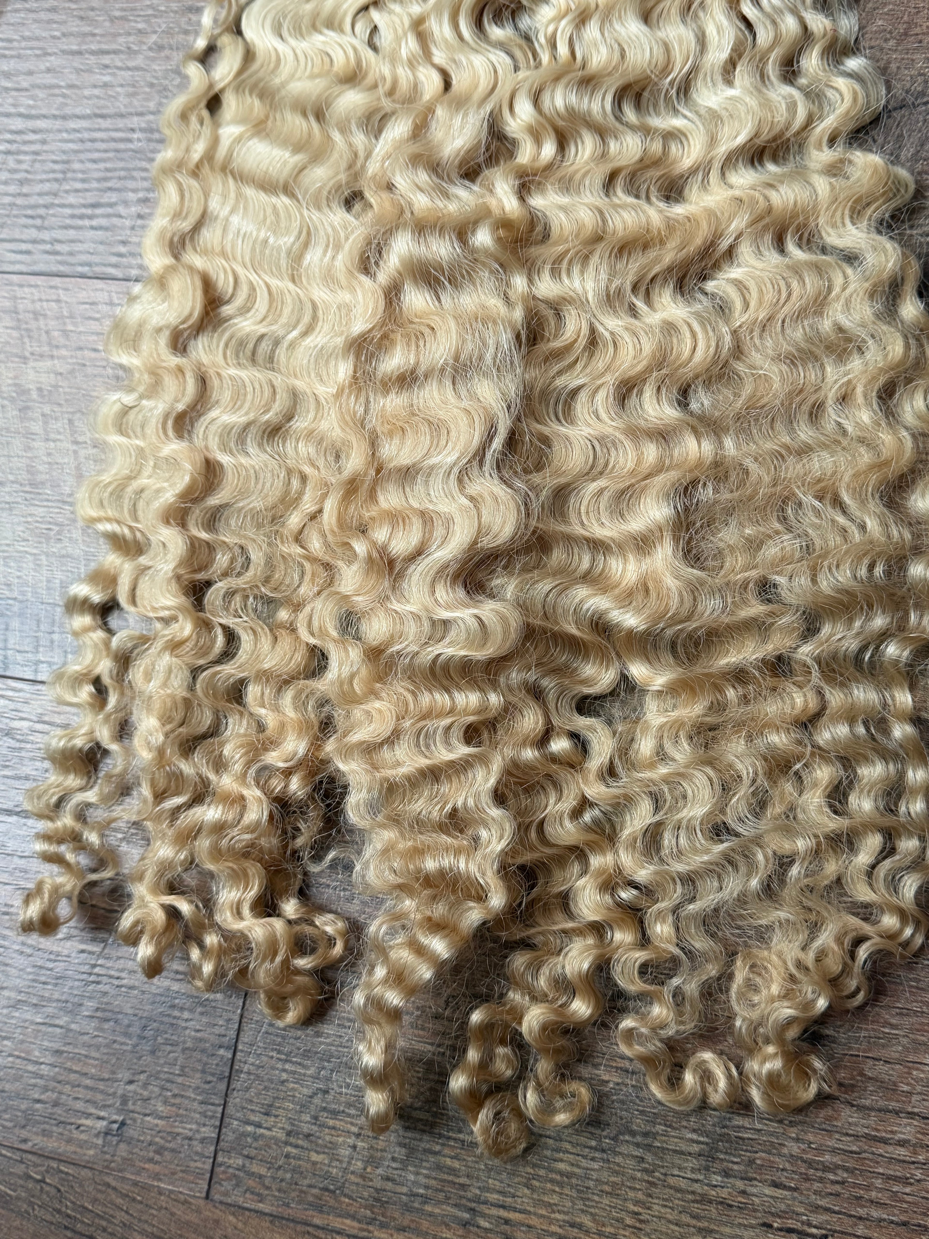 24” Raw Indonesian Star Blonde Burma Curly Human Hair Bundle