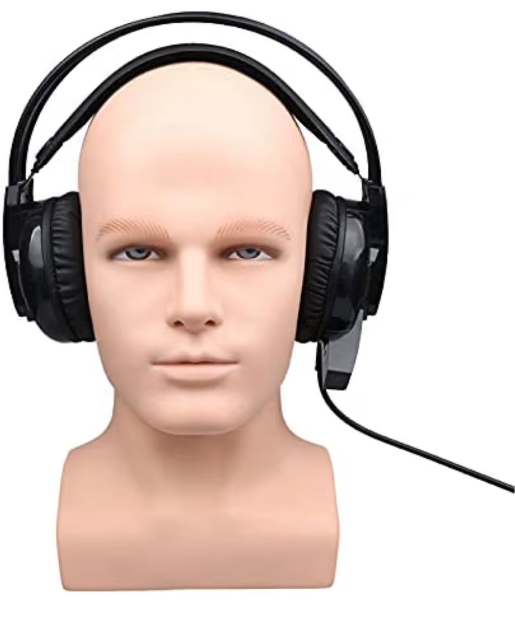 Male Foam Mannequin Head for Wigs Hats Headphones Masks Display
