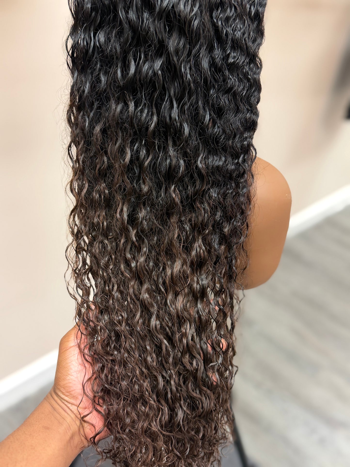 26” Virgin Burmese Curly Ombre HD 5*5 Lace Closure Wig