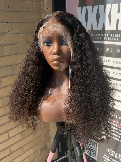 18” Raw Burmese Curly HD 13*6 Lace Frontal Wig