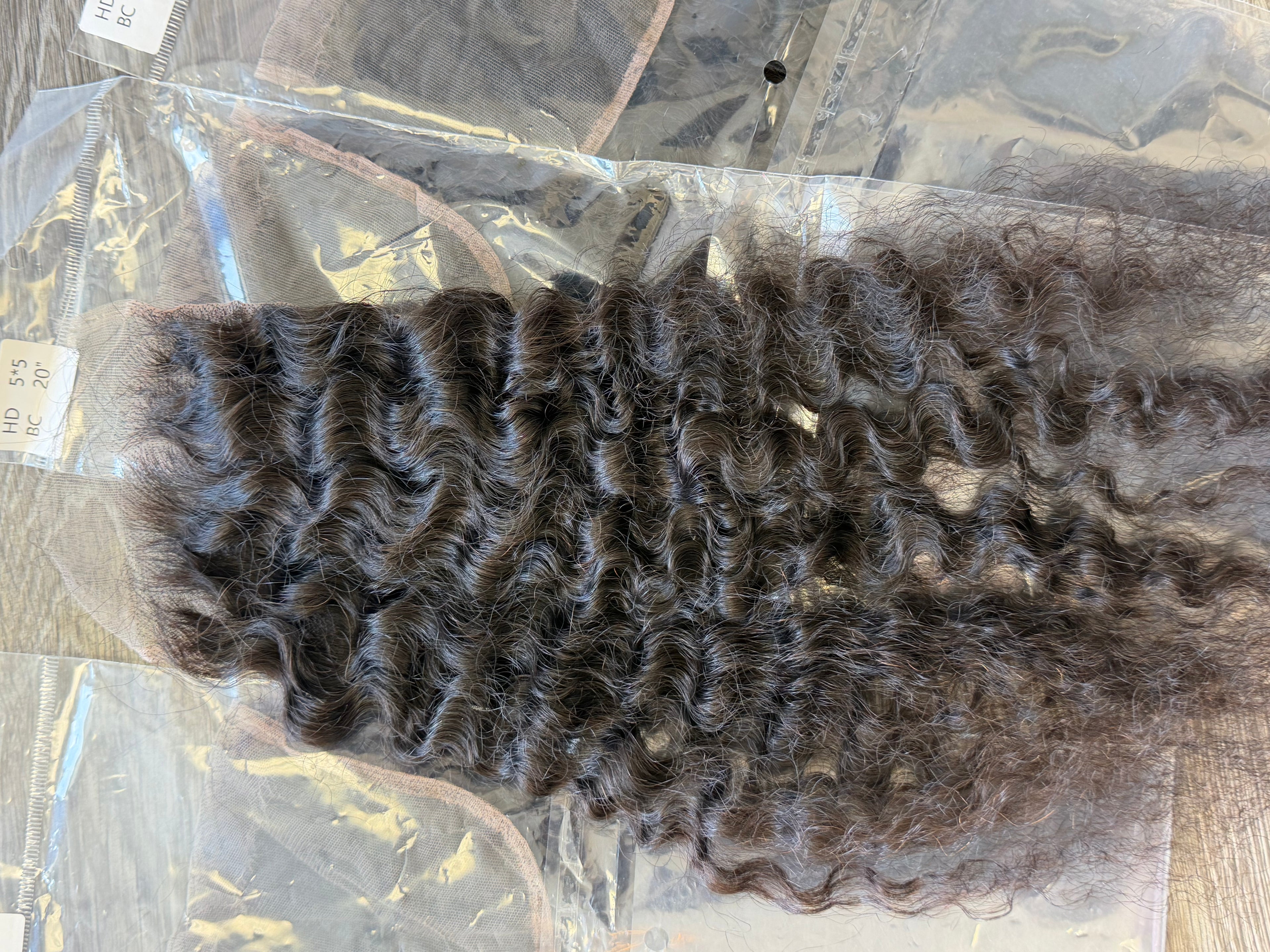 18” Burmese Curly Hair HD 5x5 Lace Closure Free Part 100% Human Hair