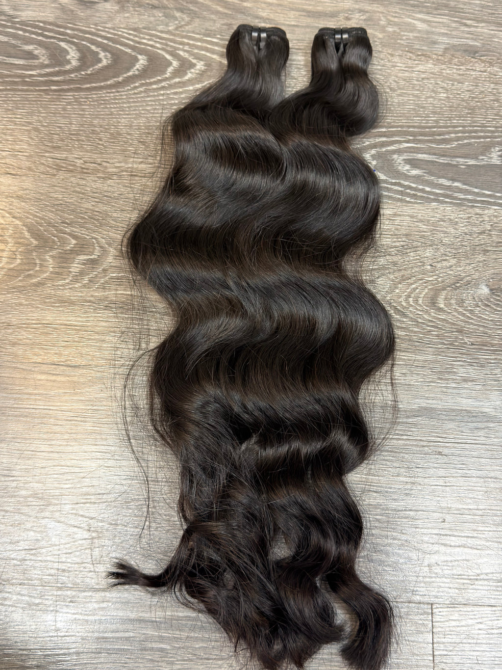 2 Bundles of 24” Raw Cambodian Wavy Human Hair