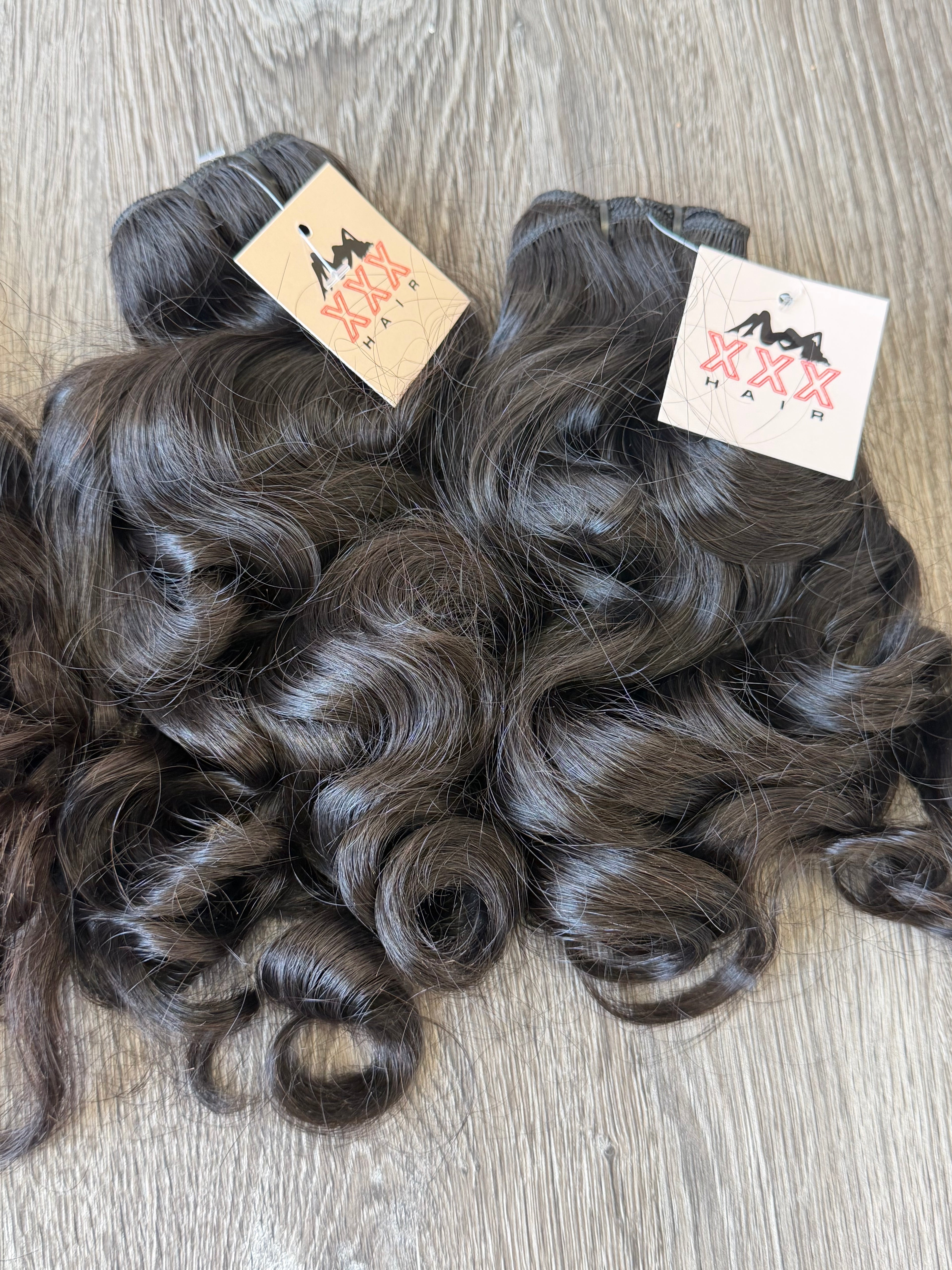 18” Temple Raw Indian Wavy Curly Human Hair Bundle