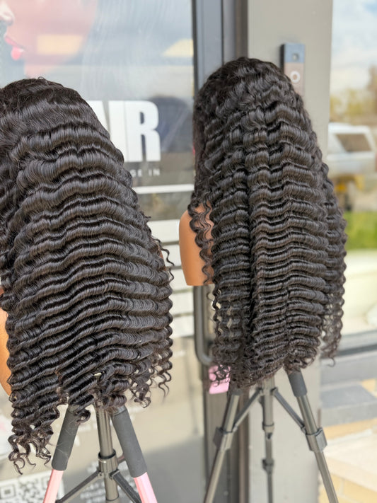 30” Ultra-HD 13*6 Deep Wave 300% Density Lace Front Human Hair Wig