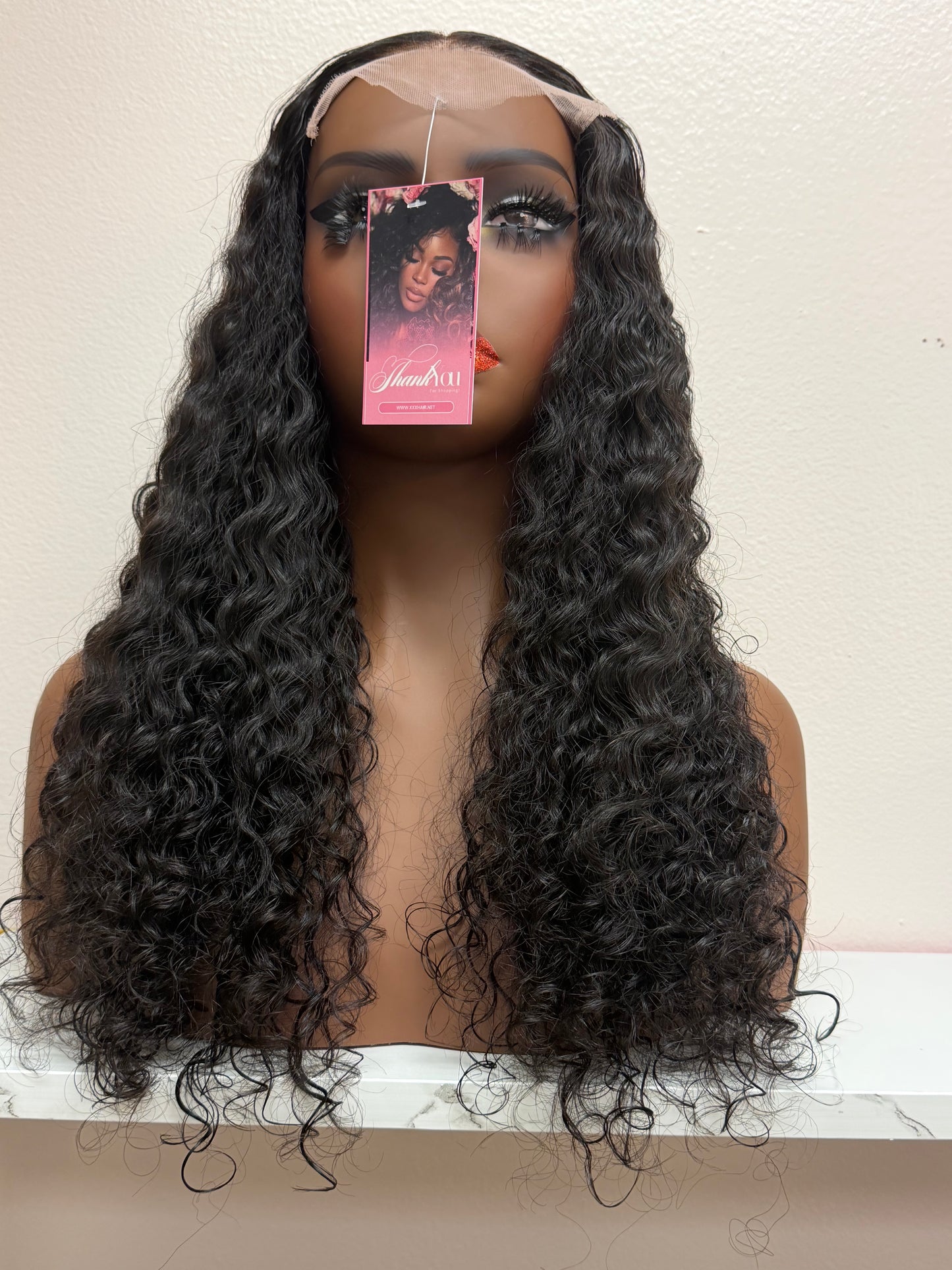 18” Raw Cambodian Curly 5*5 Swiss Lace Closure Wig