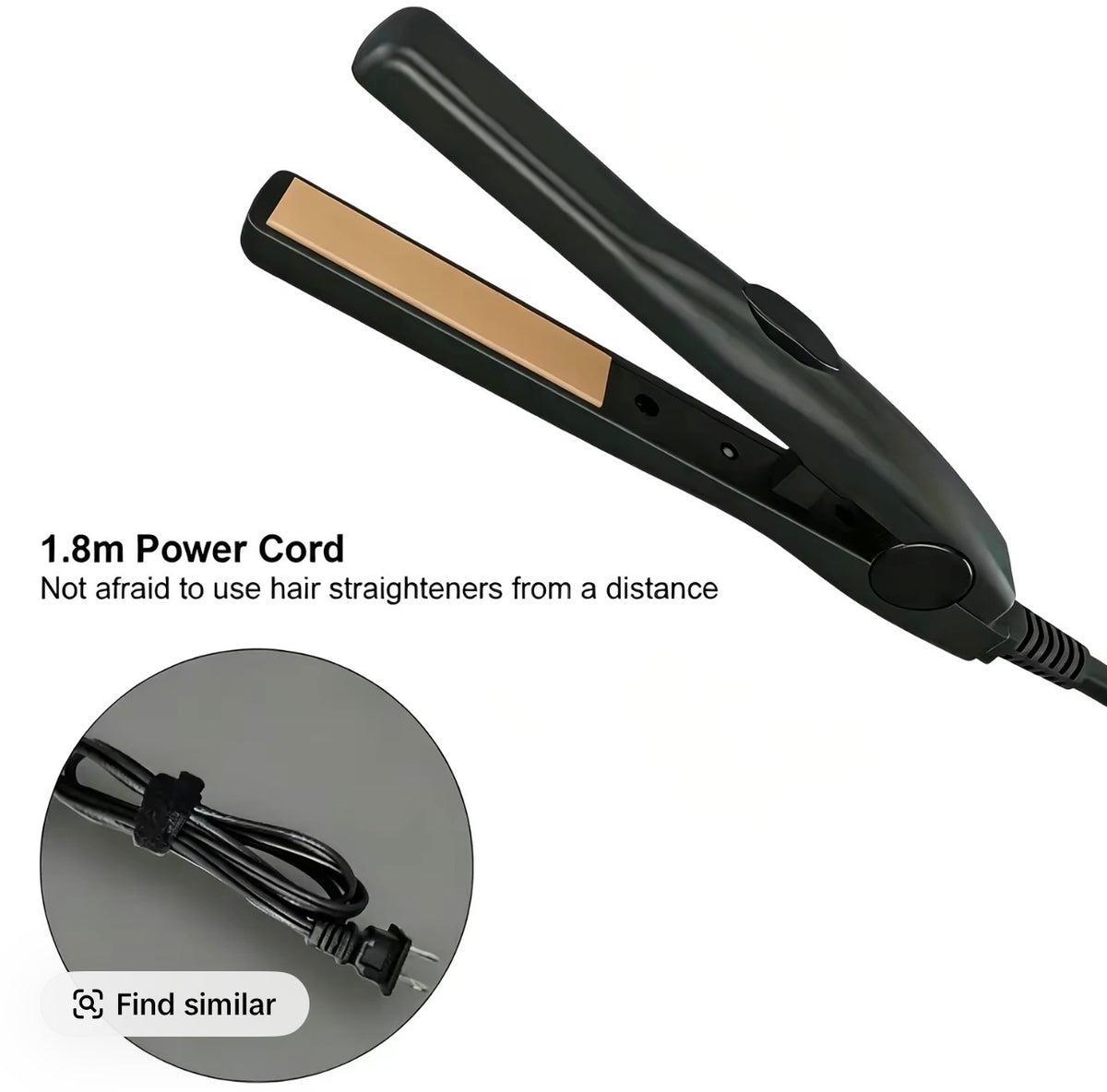 0.5-Inch Plates Pencil Flat Iron for Precision Styling, Mini 2-in-1 Styler (120V Hair Products) for Short Locks & Fringe, Portable 180°C Constant Heat Tool for Touch-Ups