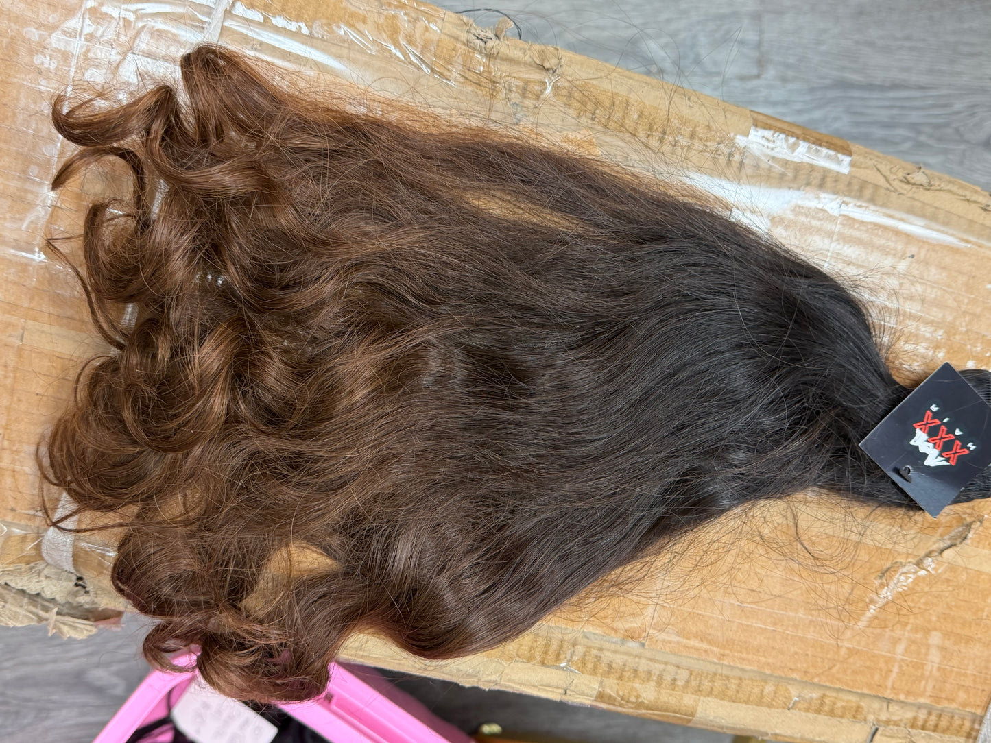 18” Raw Indonesian Ombré Brown Human Hair Bundle