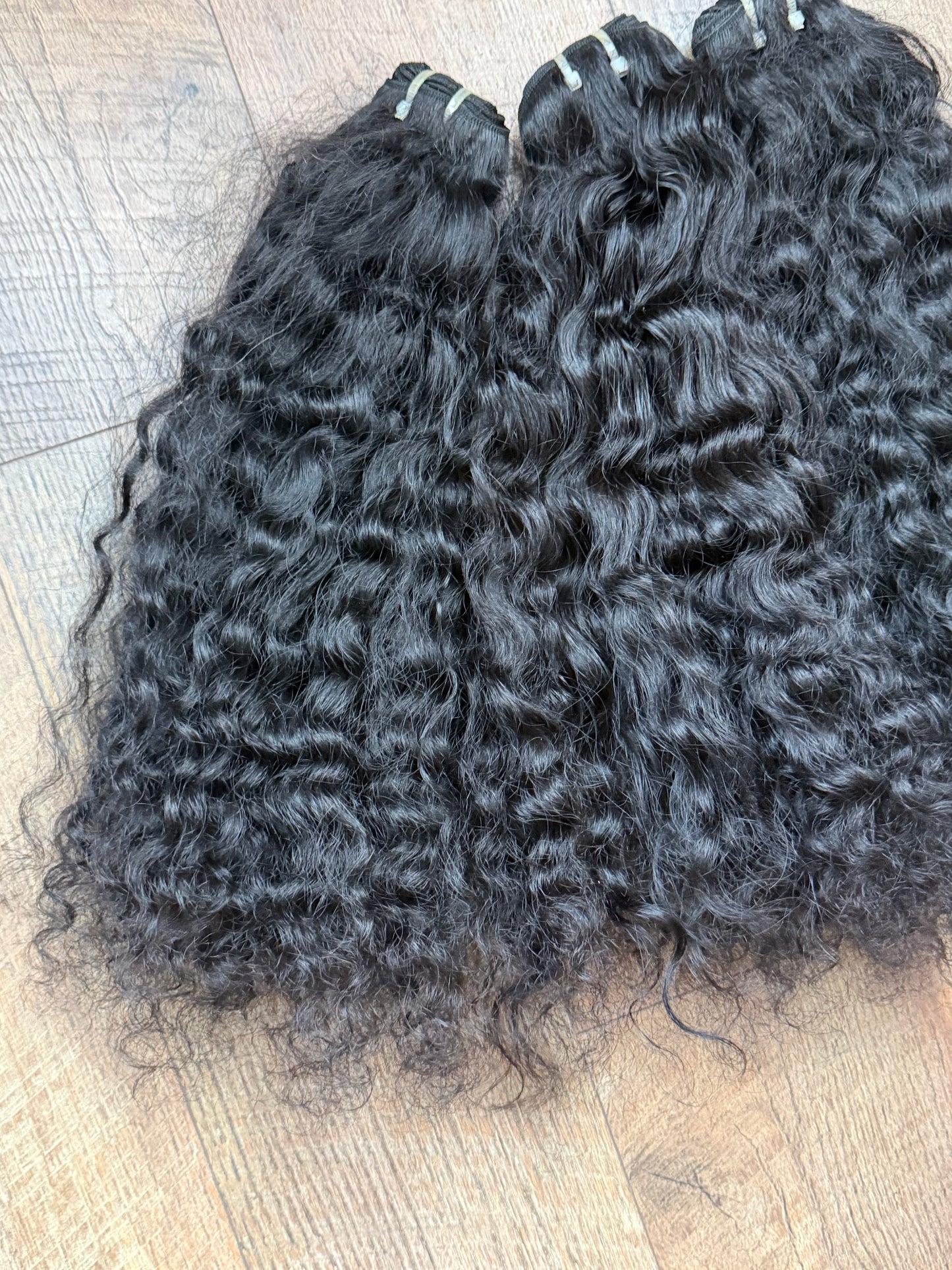 3 Bundles Of Raw Cambodian Curly Human Hair Deal 20”20”20” (SALE)