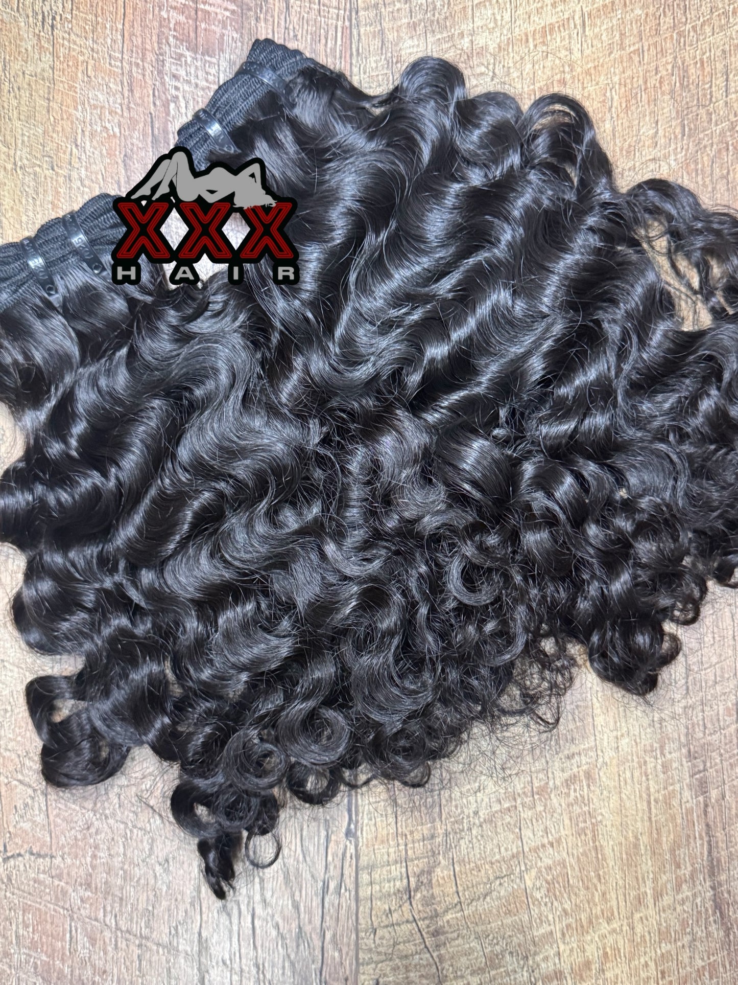 2 Bundles of 16” Burmese Curly Virgin Human Hair