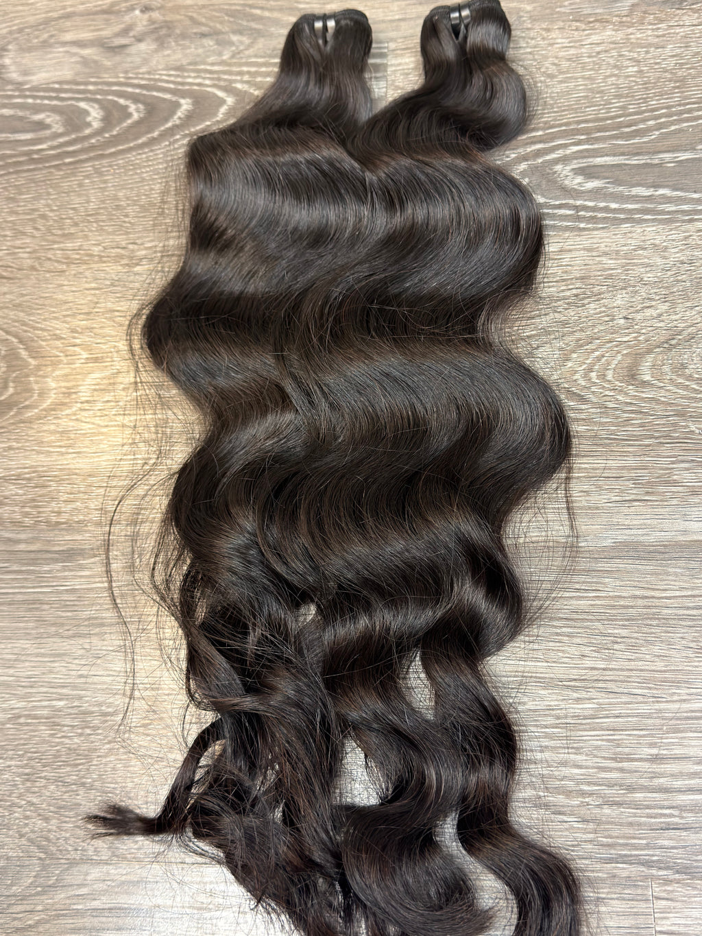 2 Bundles of 24” Raw Cambodian Wavy Human Hair