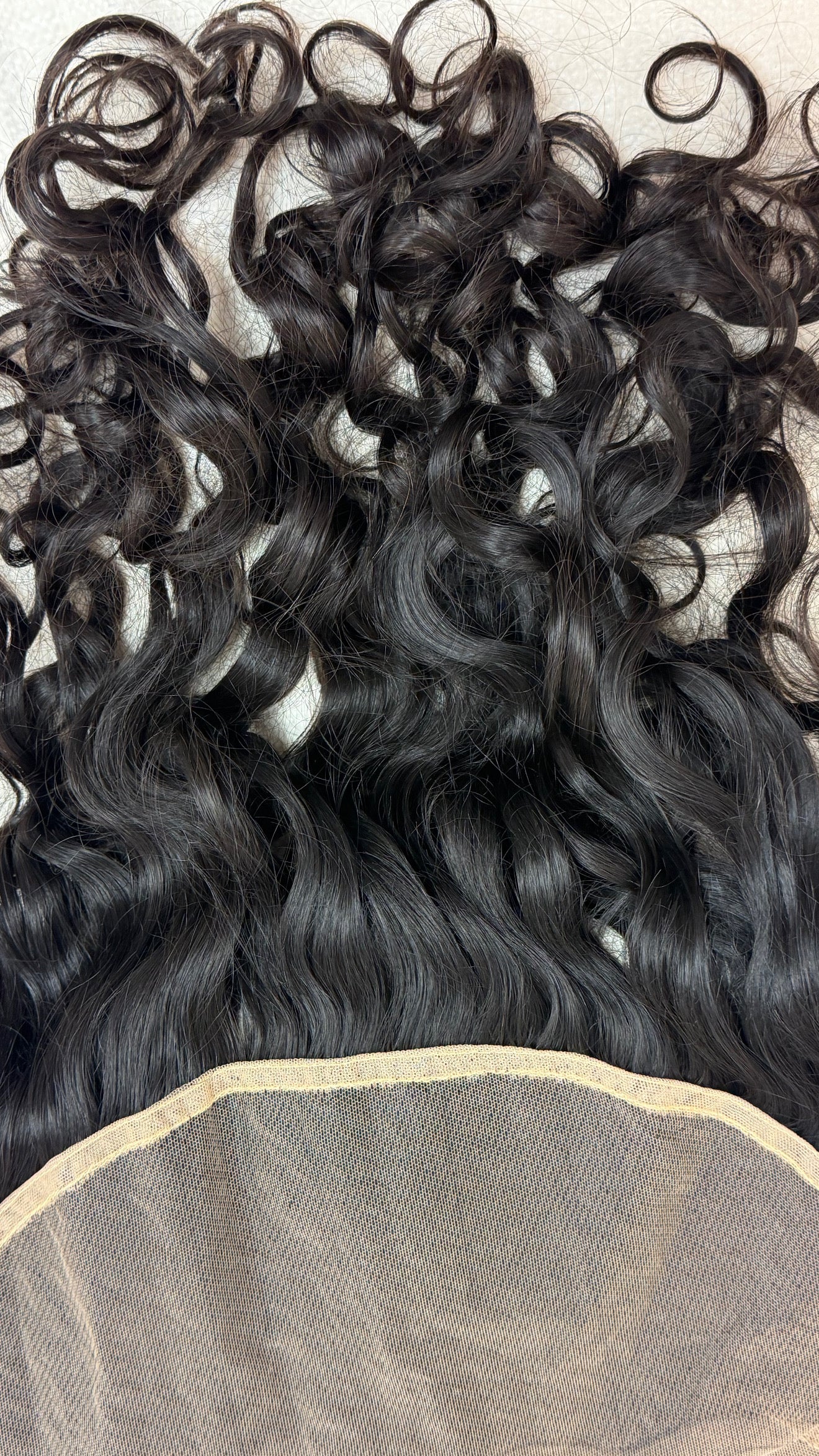 20” Raw Indian Curly 13*6 Transparent Lace Frontal