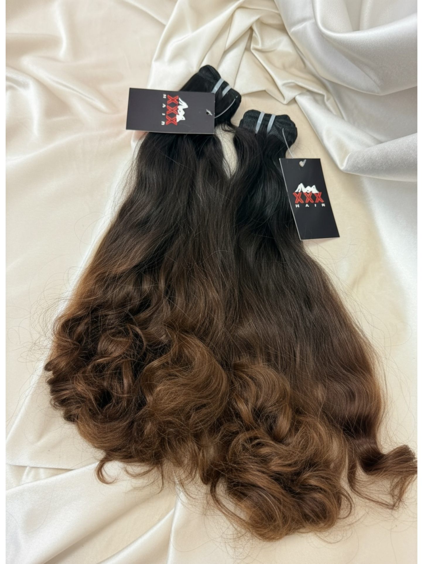 2 Bundles Raw Passion Ombré Brown Curl Hair Deal 16”18”
