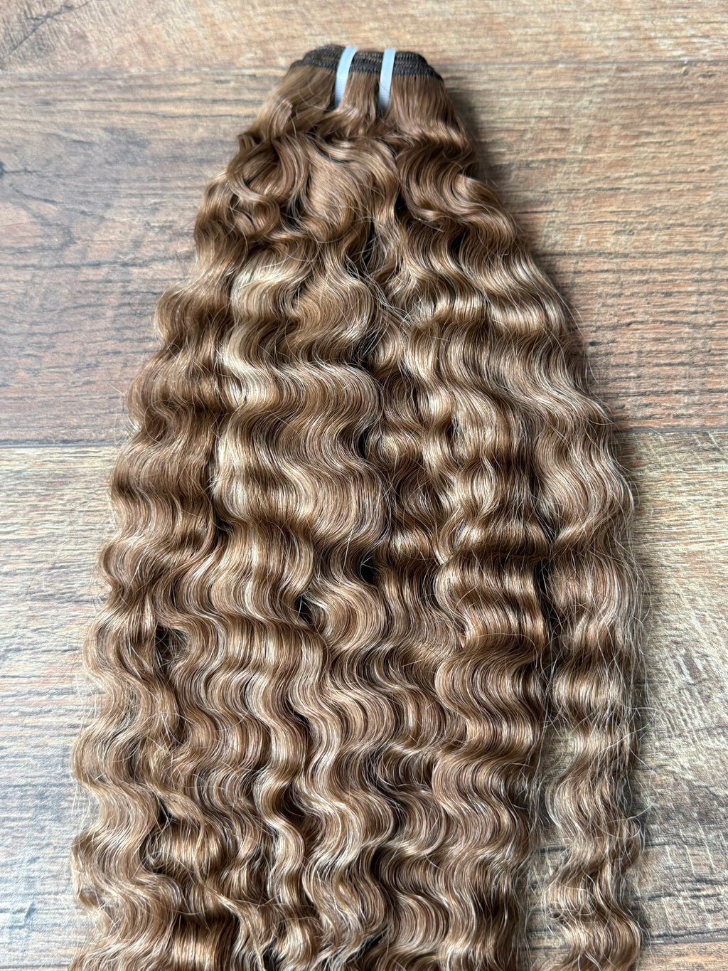 16” Raw Indonesian Sugar Brown Burma Curly Human Hair Bundle
