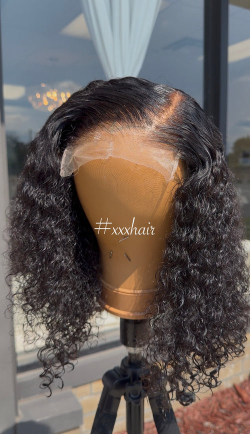 12” Raw Burmese Curly HD 5*5 Lace Closure Human Hair Wig