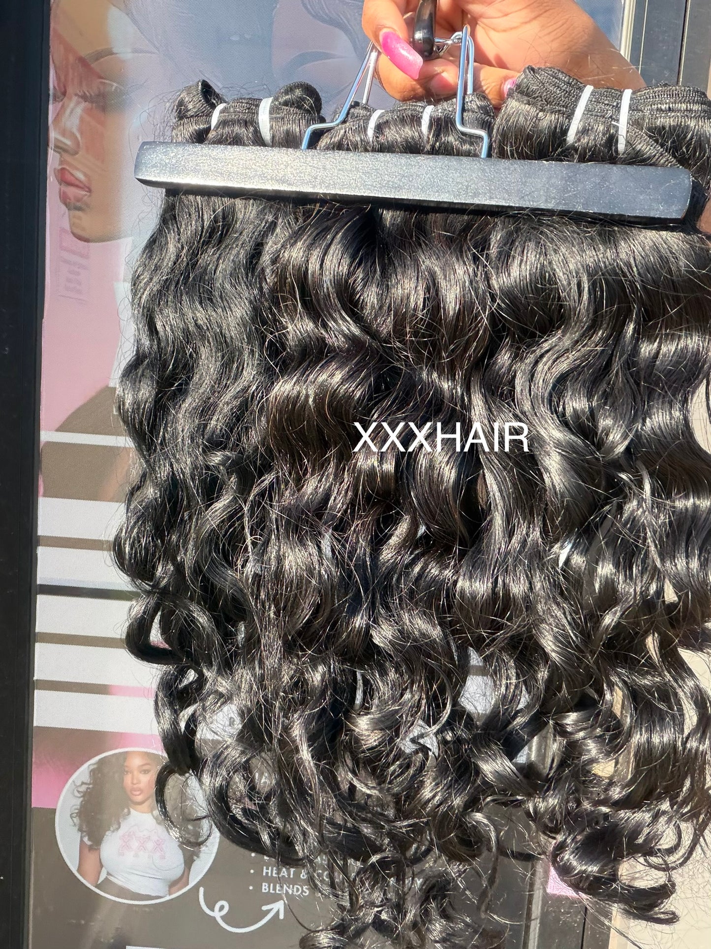 3 Bundle Hair Deal Raw Filipino Wavy Curly Jet Black 20”20”20”