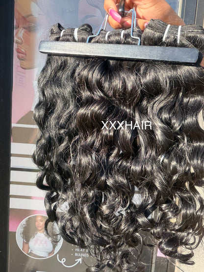 3 Bundle Hair Deal Raw Filipino Wavy Curly Jet Black 20”20”20”