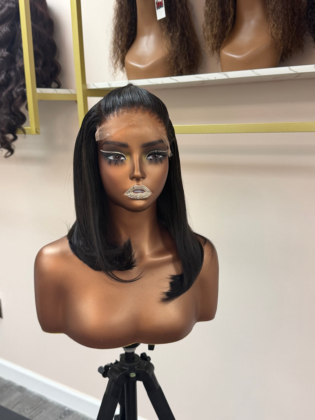 12” Virgin Mink Brazilian Straight 6*6 HD Lace Closure Wig