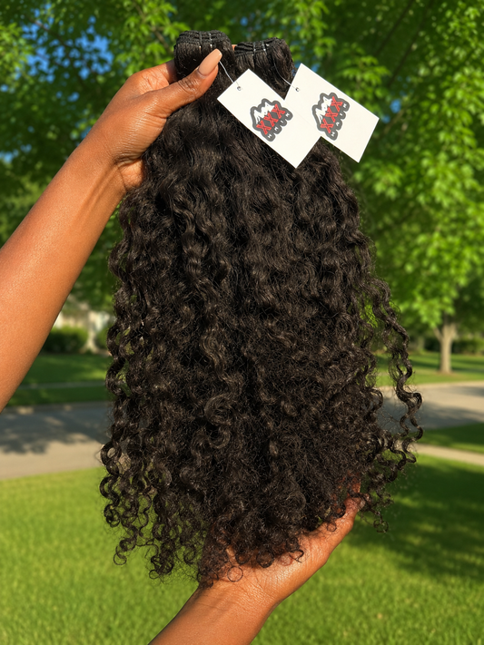 2 Bundles Of Raw Burmese Curly 26”26” Hair Deal