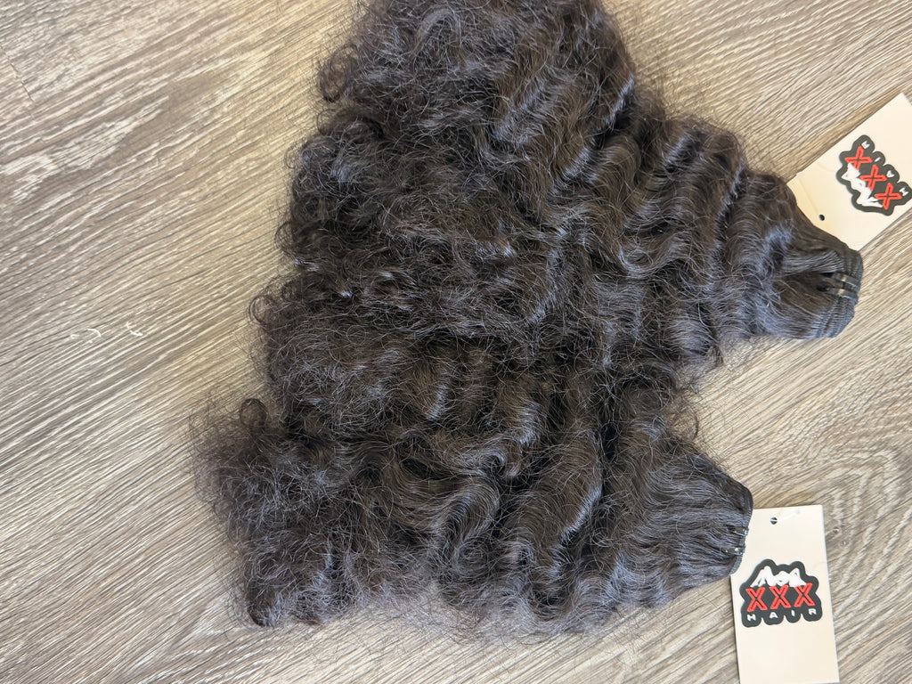 16” Raw Indian Curly Human Hair Bundle (SALE)