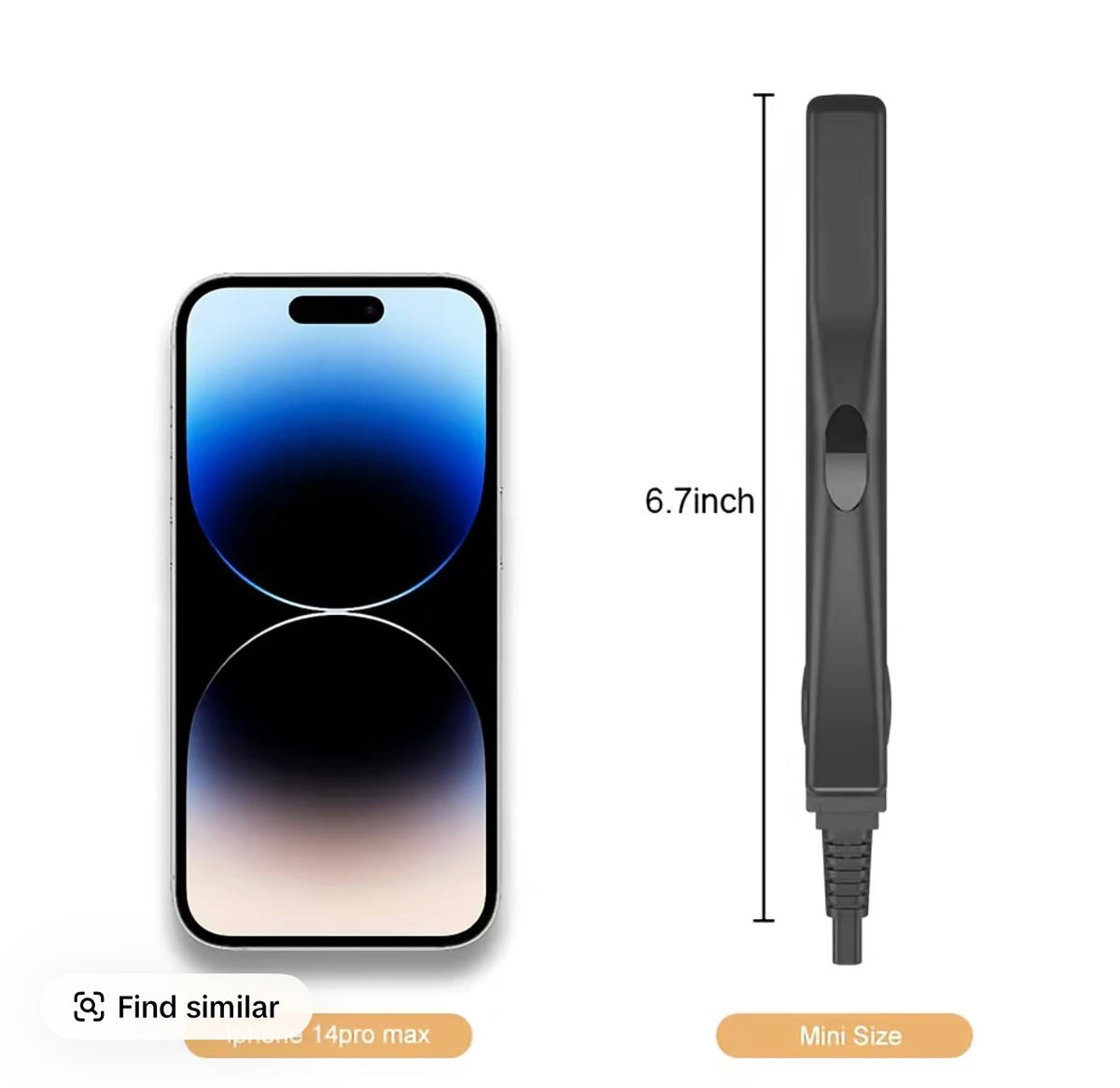 0.5-Inch Plates Pencil Flat Iron for Precision Styling, Mini 2-in-1 Styler (120V Hair Products) for Short Locks & Fringe, Portable 180°C Constant Heat Tool for Touch-Ups