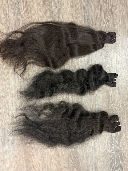 22” Raw Indian Wavy Human Hair Bundle (SALE)