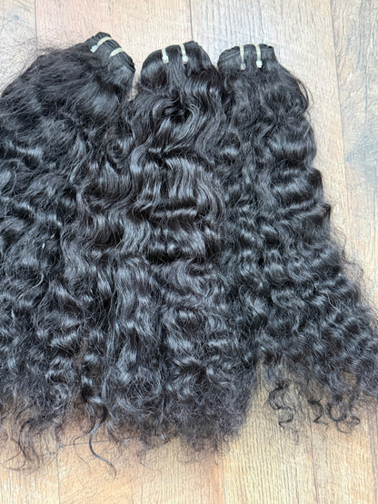 3 Bundles Of Raw Cambodian Curly Human Hair Deal 20”20”20” (SALE)