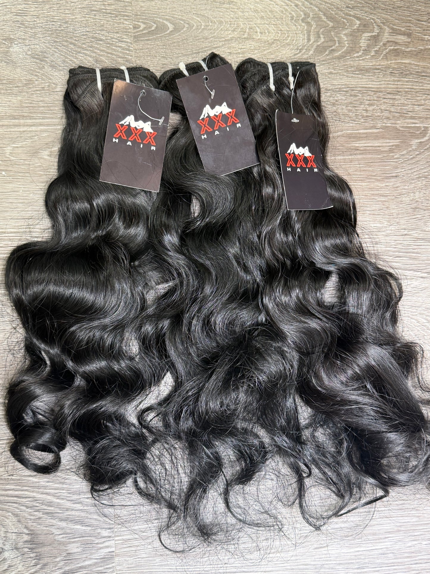 3 Bundles Raw Indian Wavy Single Donor Hair Deal 22”22”22”