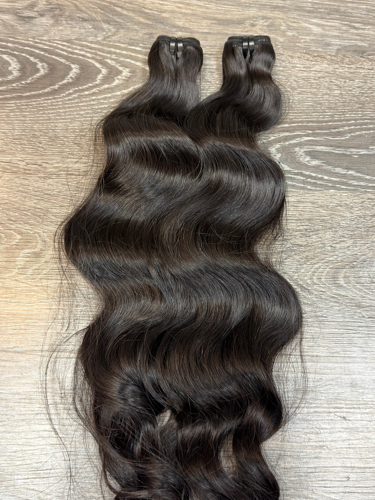 2 Bundles of 24” Raw Cambodian Wavy Human Hair