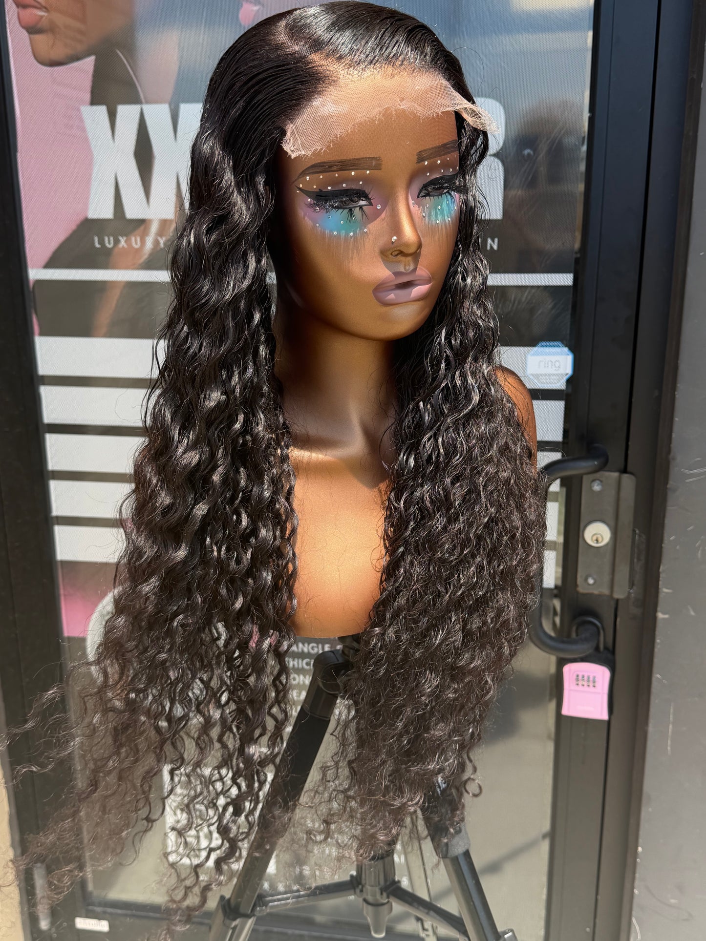 28” Virgin Water Wave HD 6*6 Lace Front Human Hair Wig
