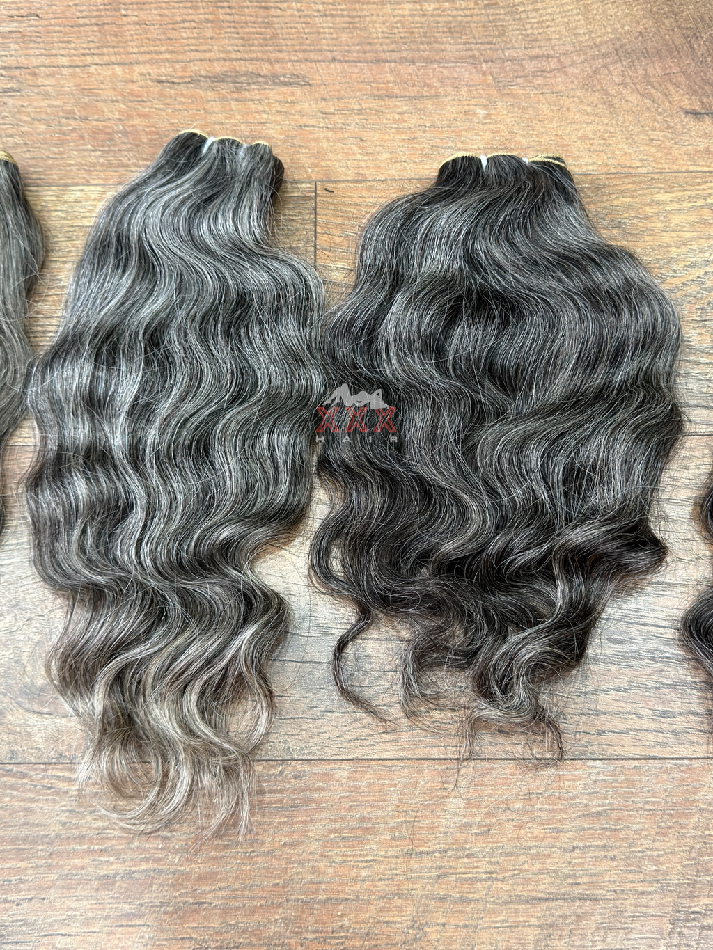 16” Raw Seawave Natural Gray Wavy Human Hair Bundle
