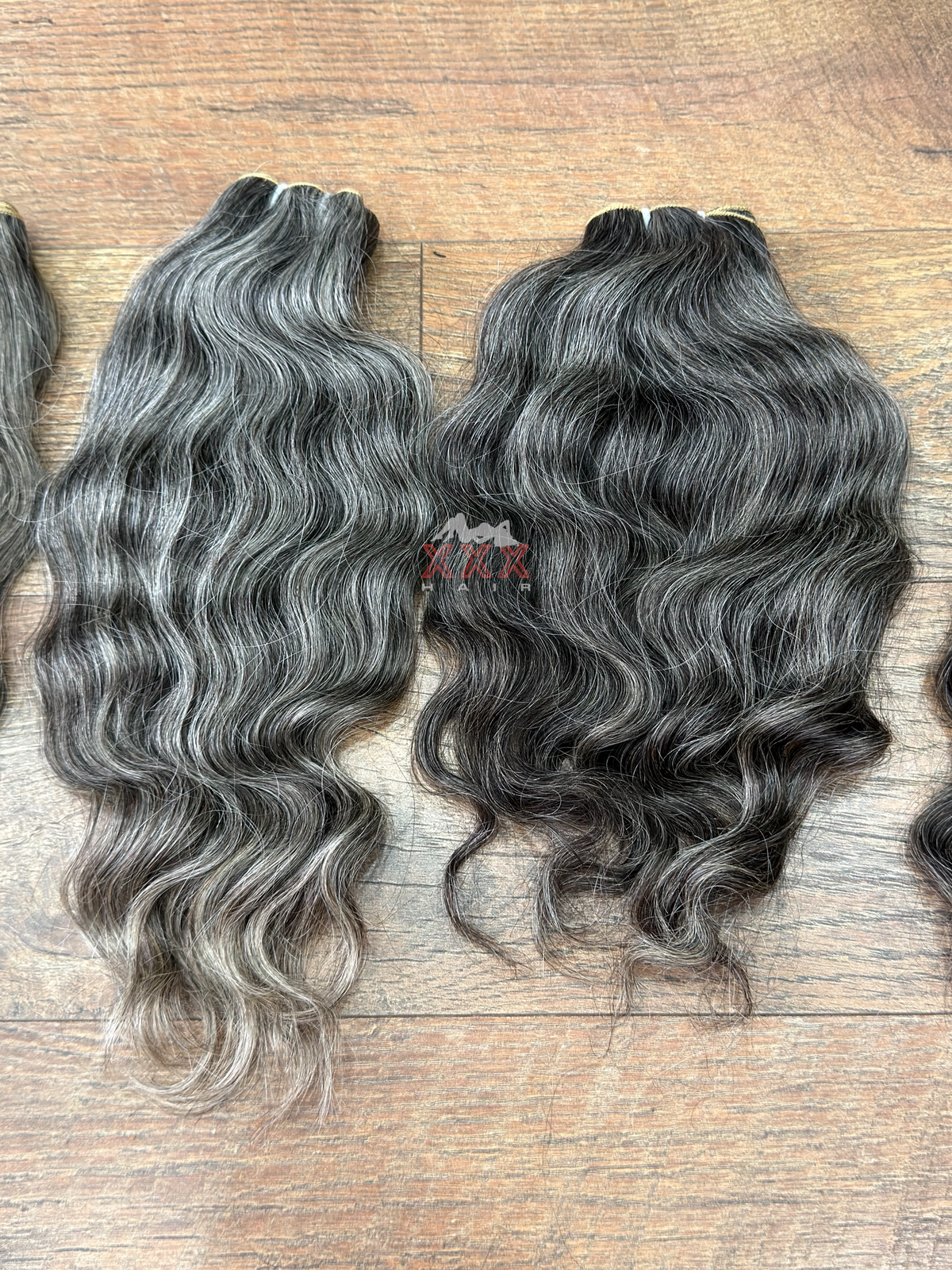 16” Raw Seawave Natural Gray Wavy Human Hair Bundle