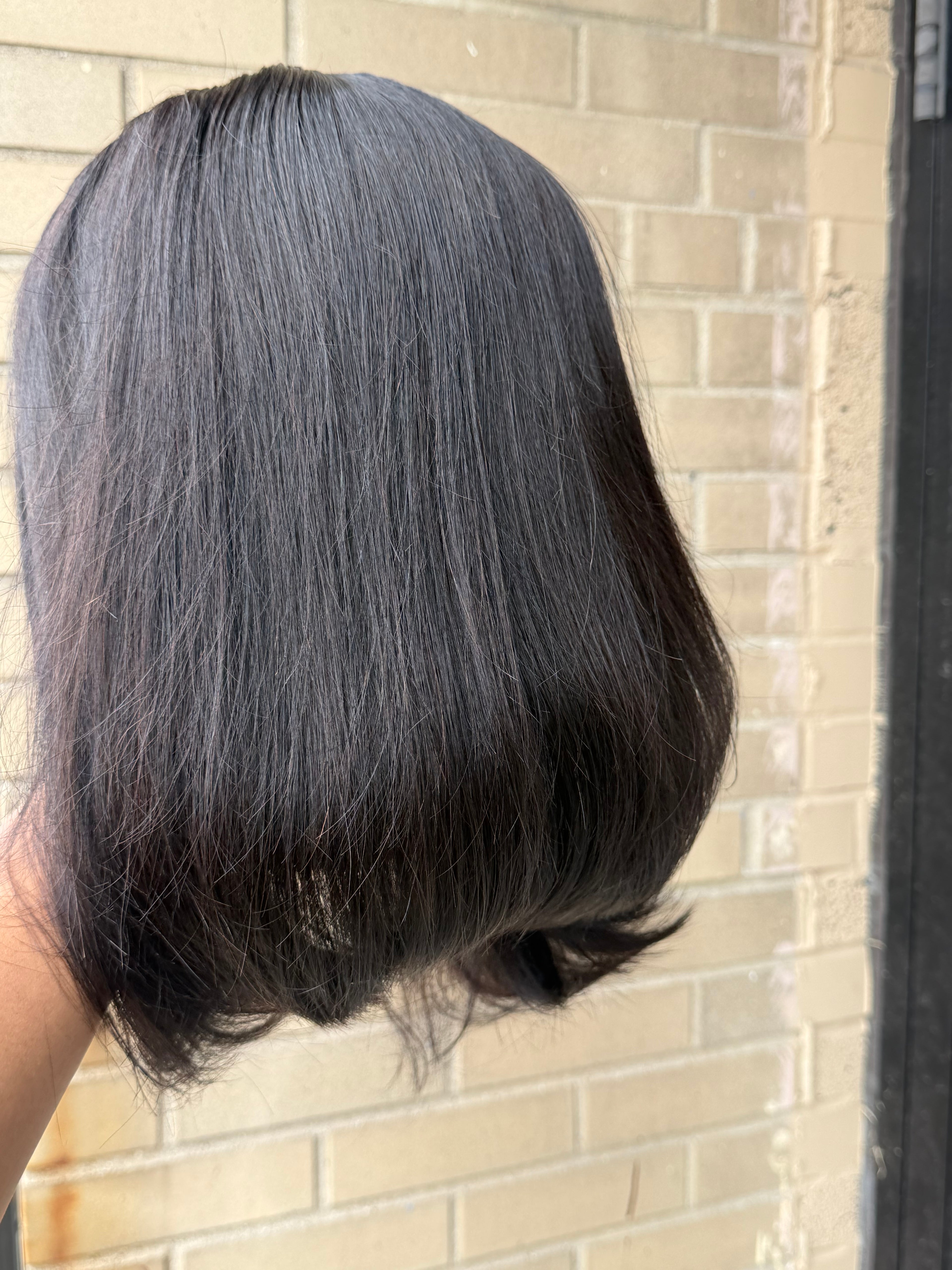12” Mink Brazilian Straight HD 6*6 Lace Closure Human Hair Wig