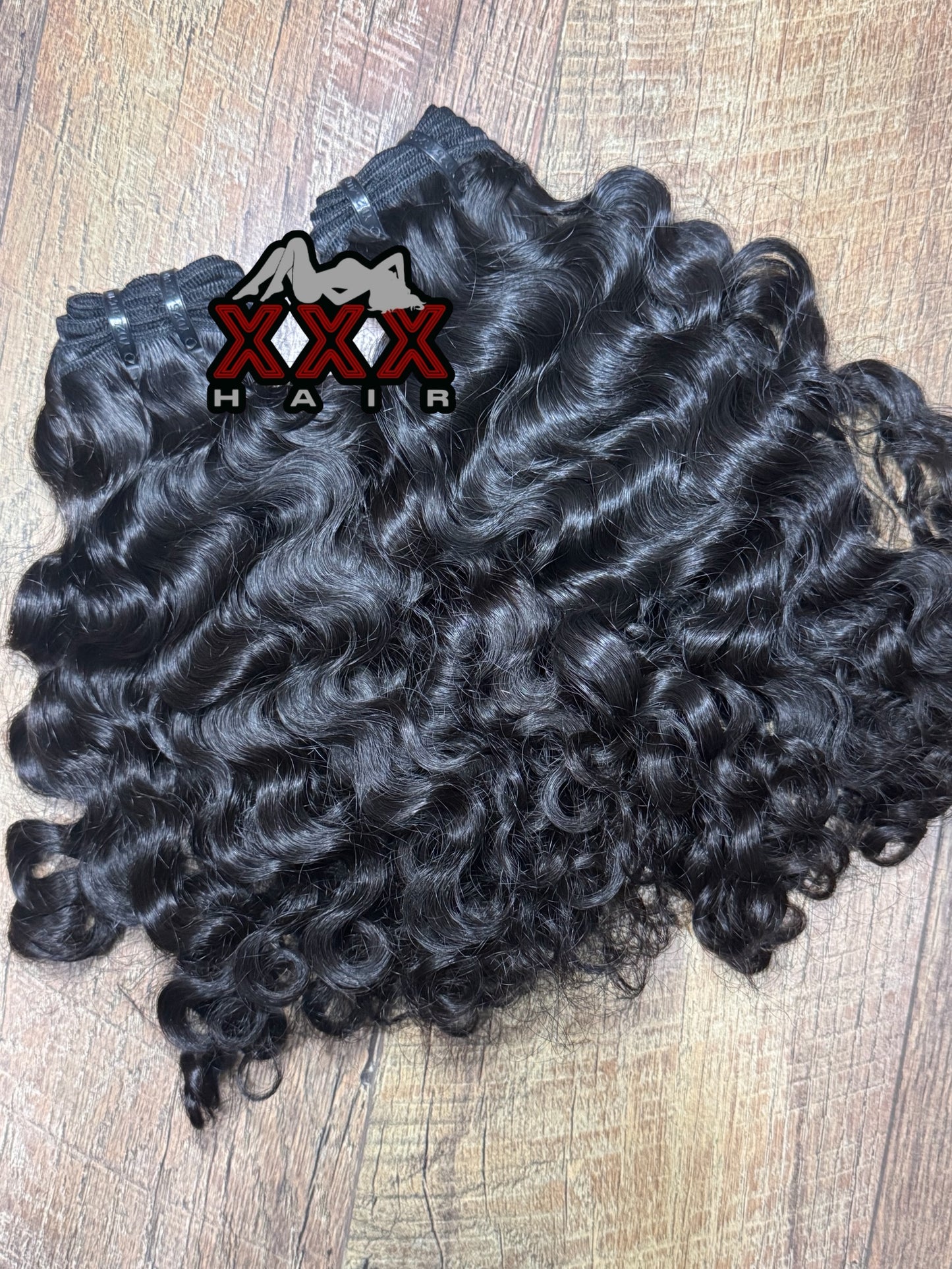 2 Bundles of 16” Burmese Curly Virgin Human Hair