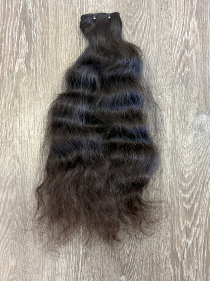 16” Raw Indian Wavy Human Hair Bundle (SALE)
