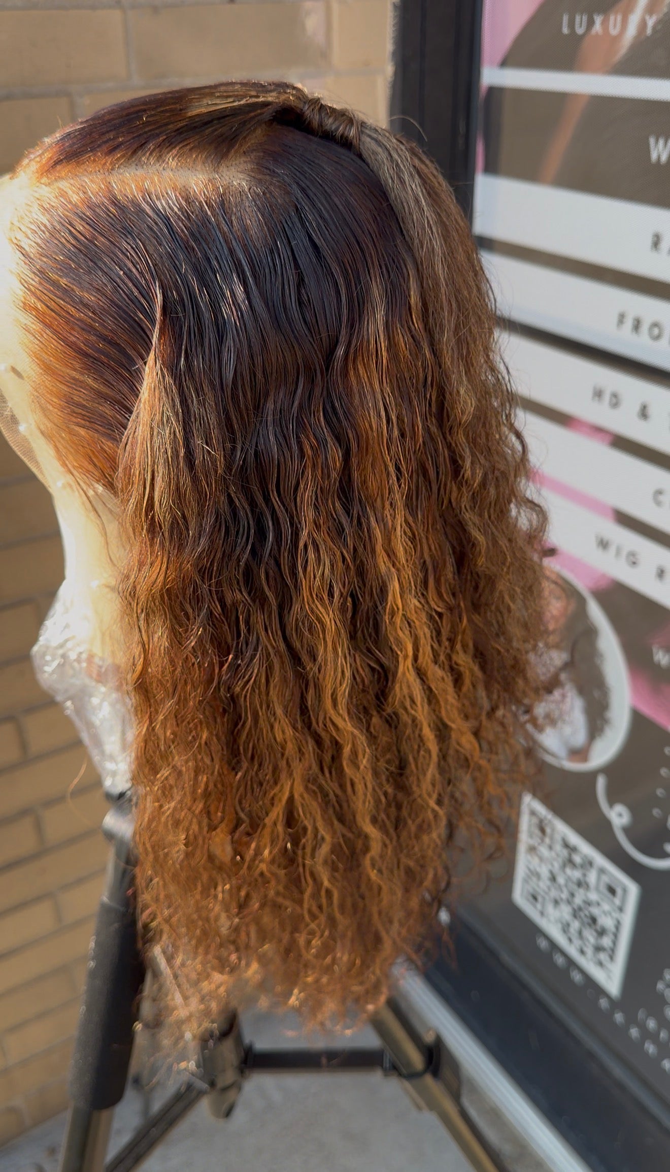 14” Virgin Spanish Curly HD 13*6 Custom Colored Human Hair Lace Front Wig