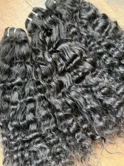 3 Bundles Of Raw Cambodian Curly Human Hair Deal 20”20”20” (SALE)