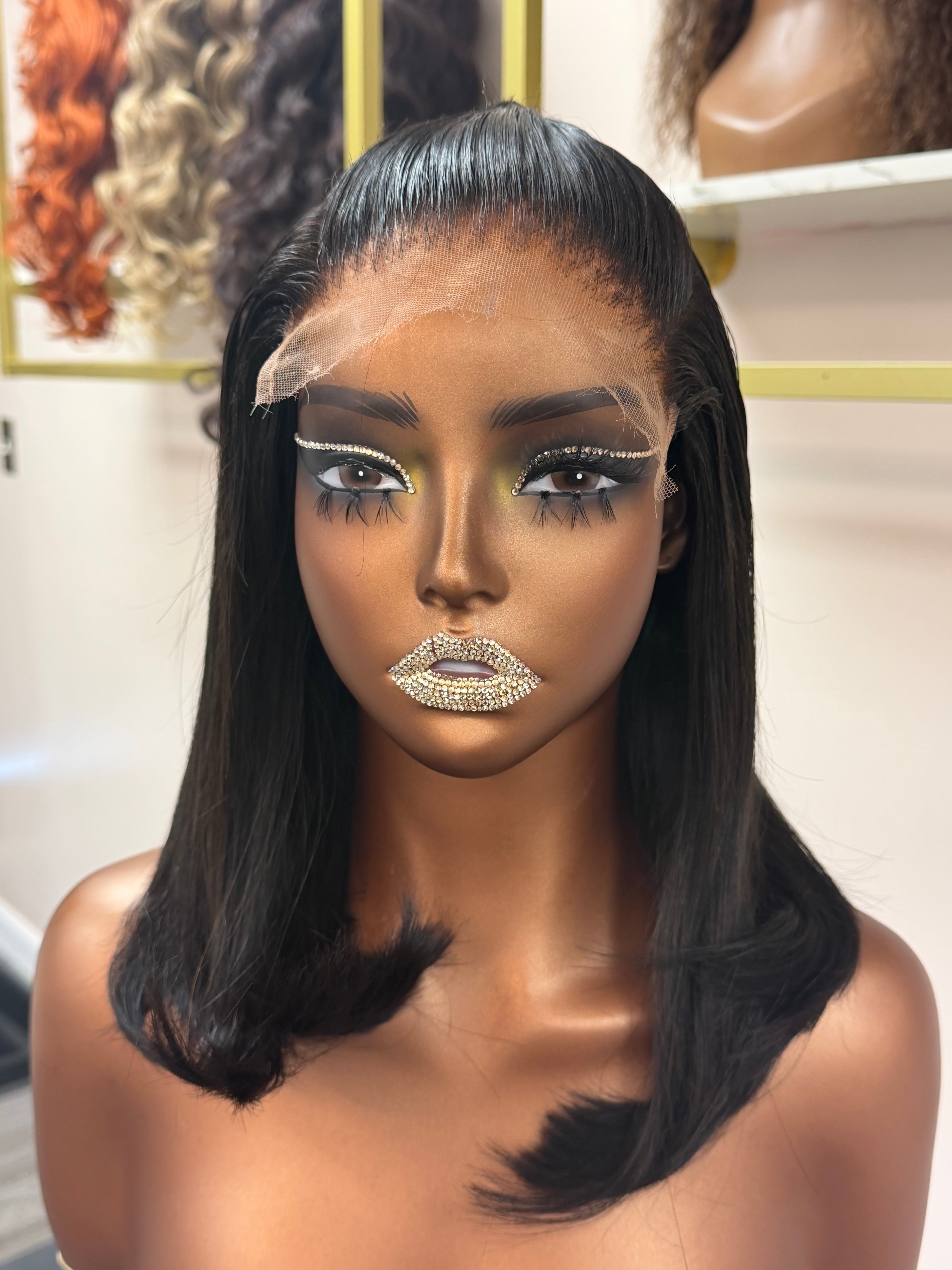 12” Virgin Mink Brazilian Straight 6*6 HD Lace Closure Wig