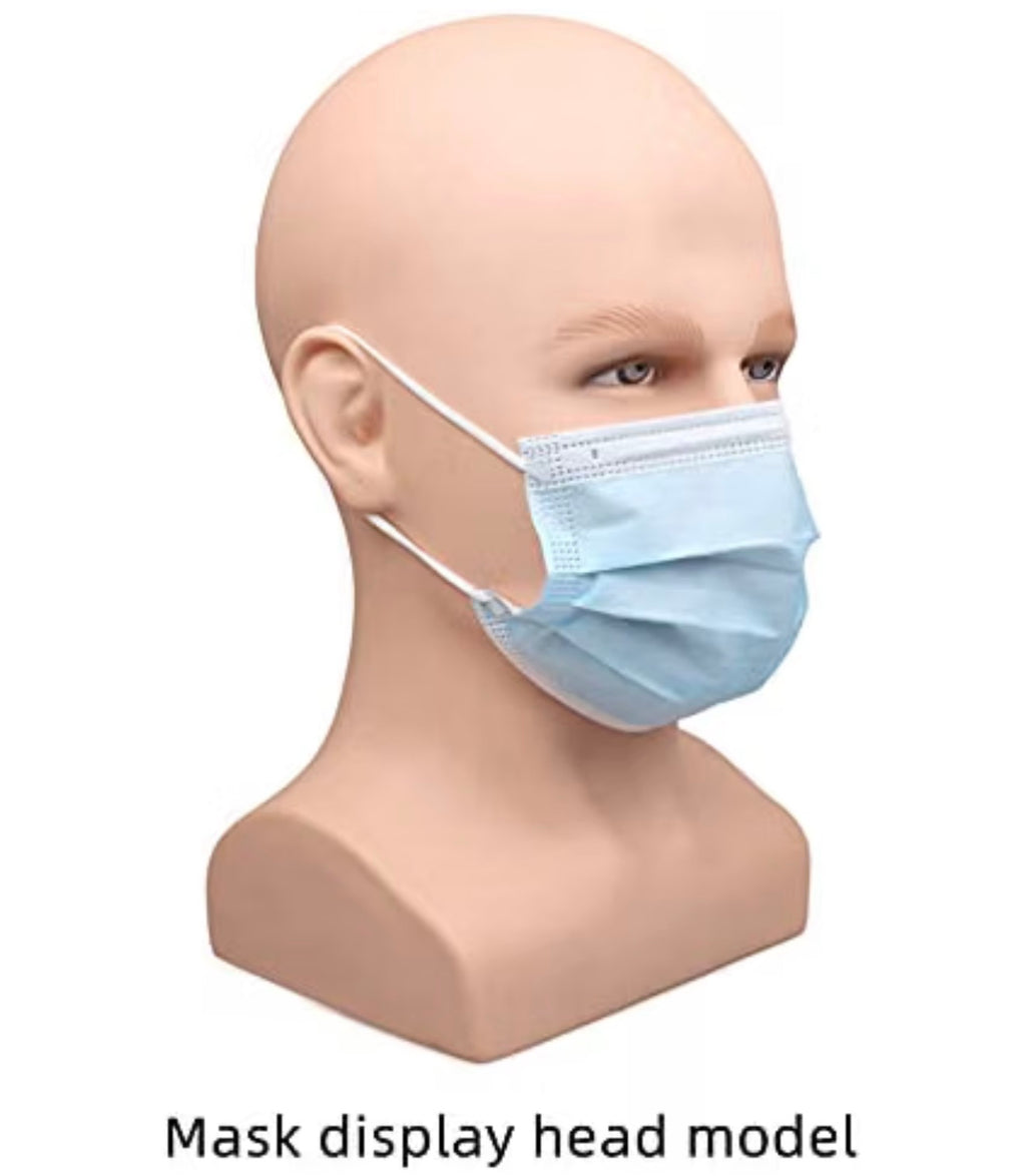 Male Foam Mannequin Head for Wigs Hats Headphones Masks Display