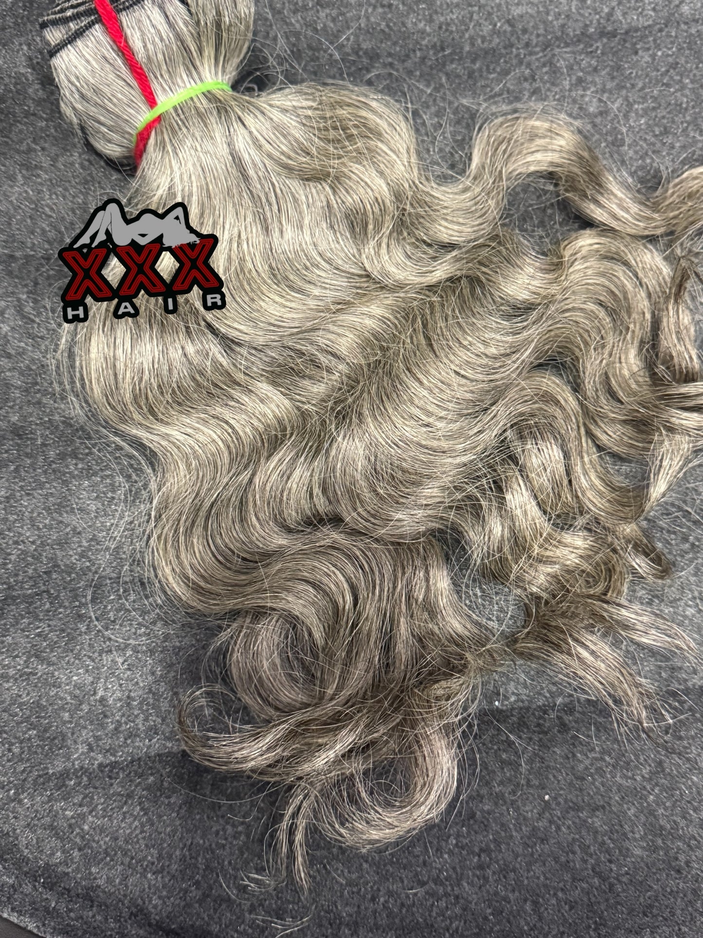 Raw Indian Wavy Grey Hair Bundle