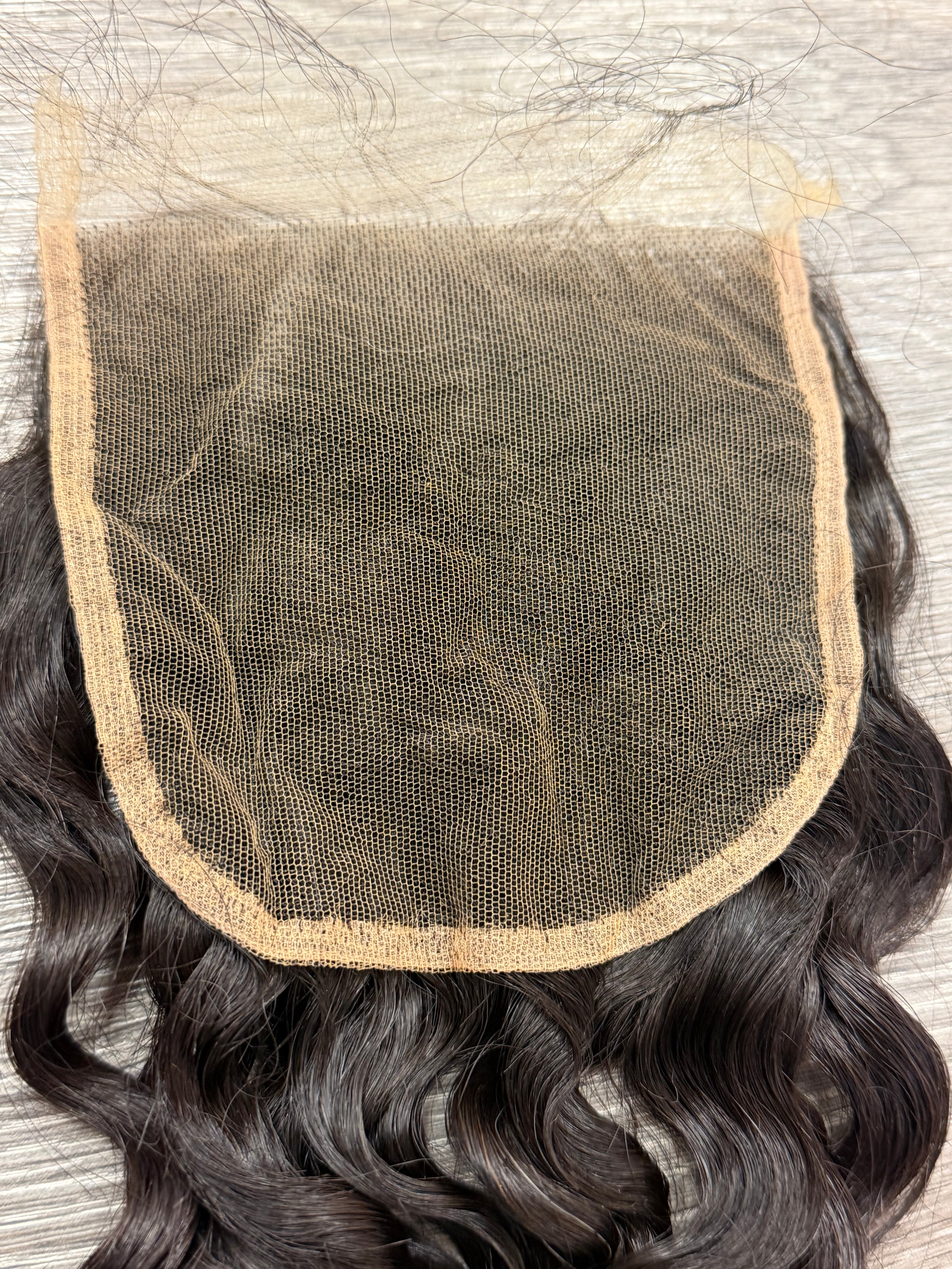 16” Raw Indian Curly HD 5*5 Lace Closure