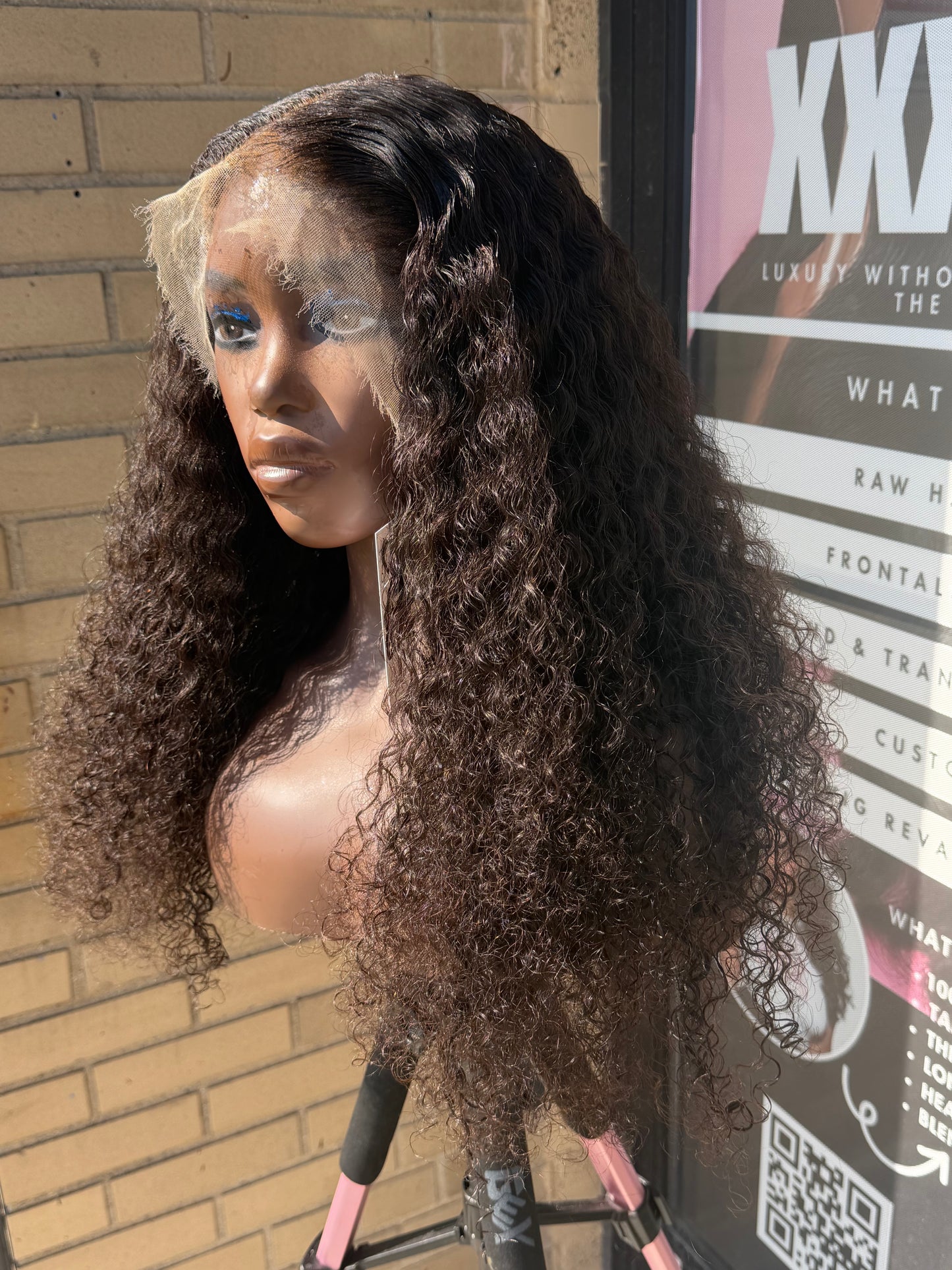 18” Raw Burmese Curly HD 13*6 Lace Frontal Wig