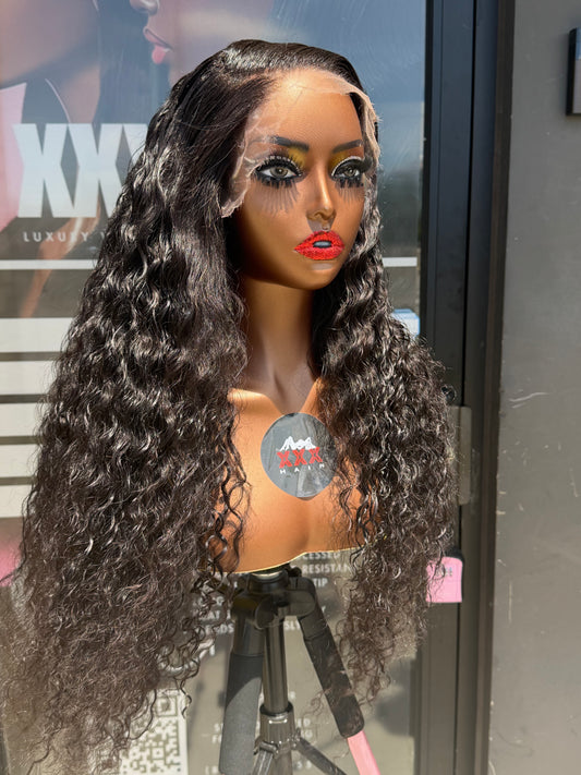 28” Virgin Water Wave HD 13*4 Lace Front Human Hair Wig