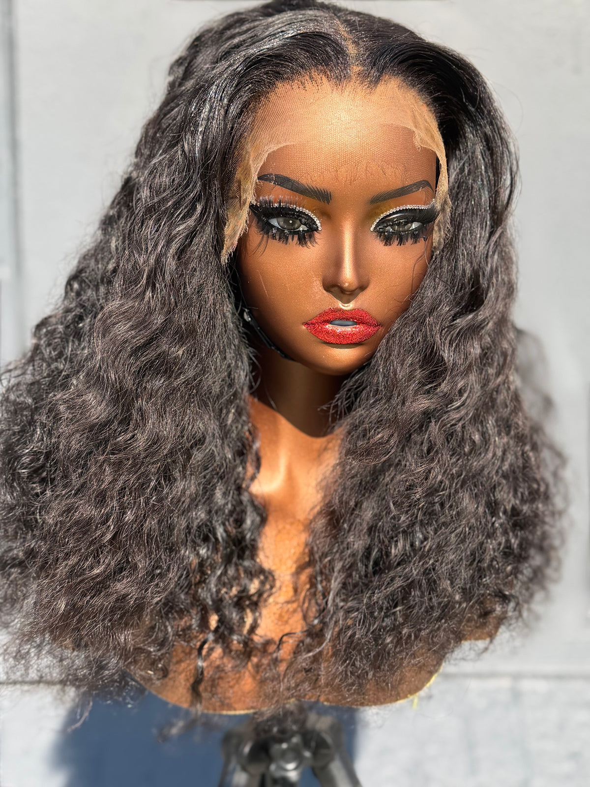 20” Virgin Indian Curly HD 13*4 Lace Frontal Human Hair Wig