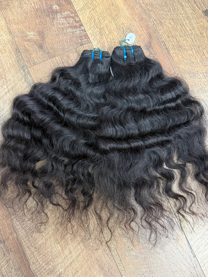 2 Bundles Of Raw Indian Curly Black Hair Deal 20”20”