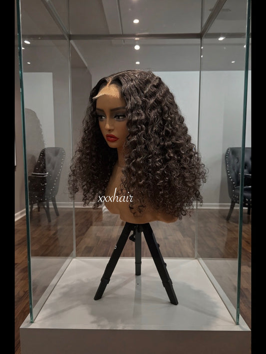 18” HD Raw Burmese Curly 5*5 Lace Closure Wig