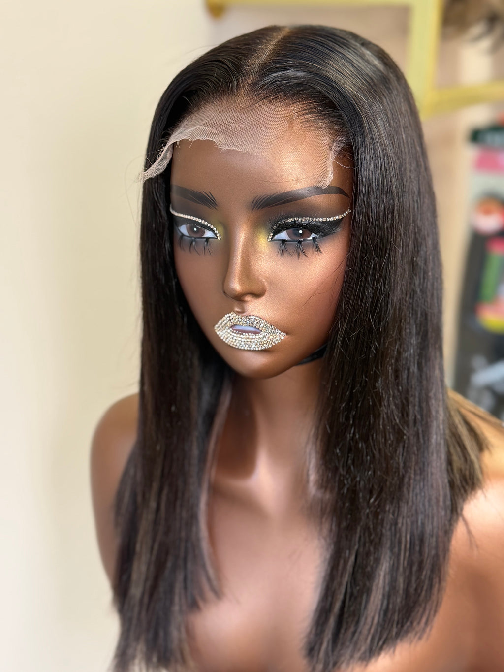 12” Virgin Straight Highlight 5*5 HD Human Hair Lace Closure Wig