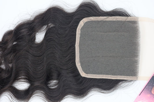 14” Raw Indian 5*5 Human Hair Lace Closure