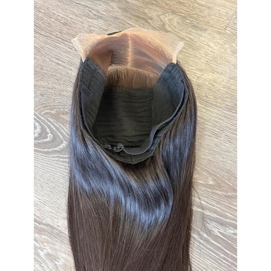 20" Virgin Cambodian Straight HD 6*6 Lace Closure Human Hair Wig