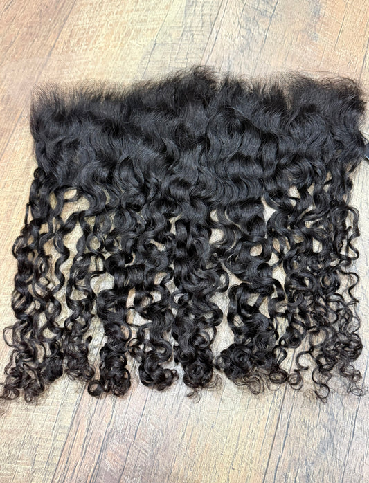 18” HD 13*4 Raw Burmese Curly Lace Frontal